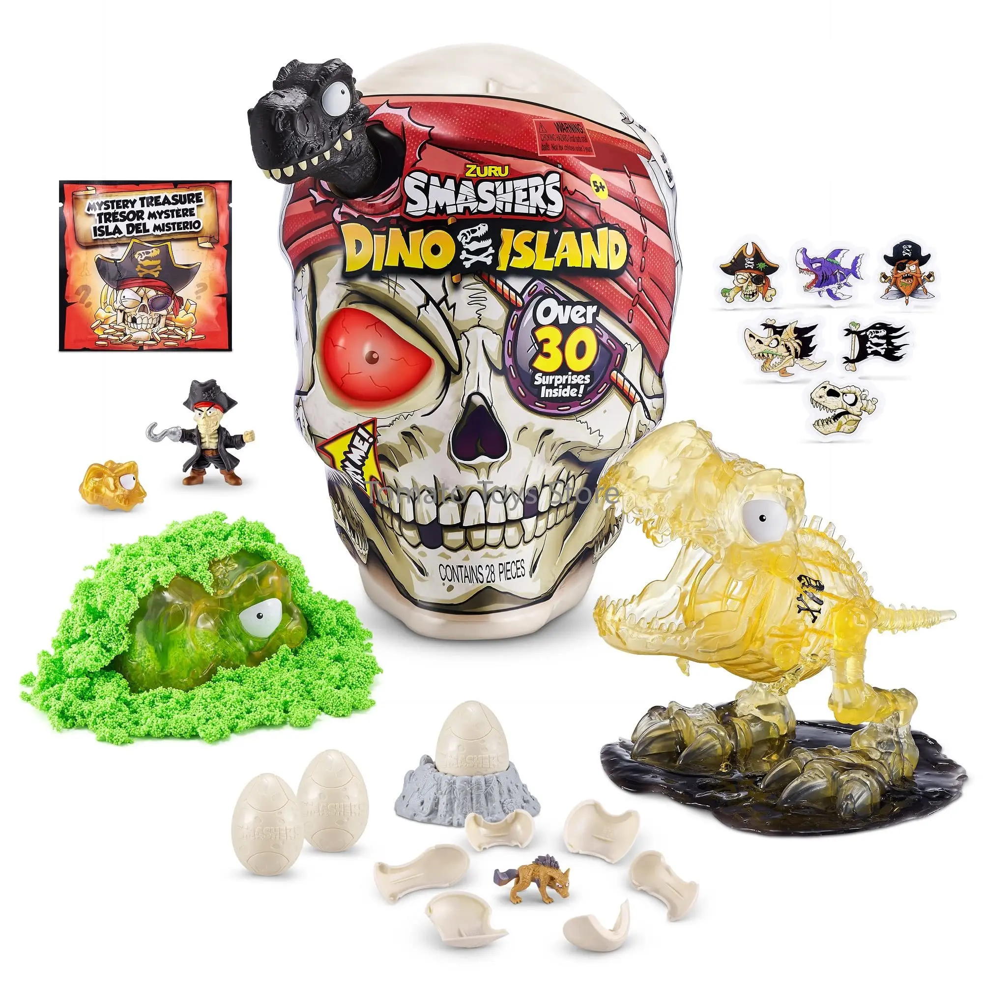 

In Stock Zuru Bizak Dino Island Pirates and Dinosaurs Pirate Head Dinosaur Egg Educational Toys Surprise Toys Holiday Gifts