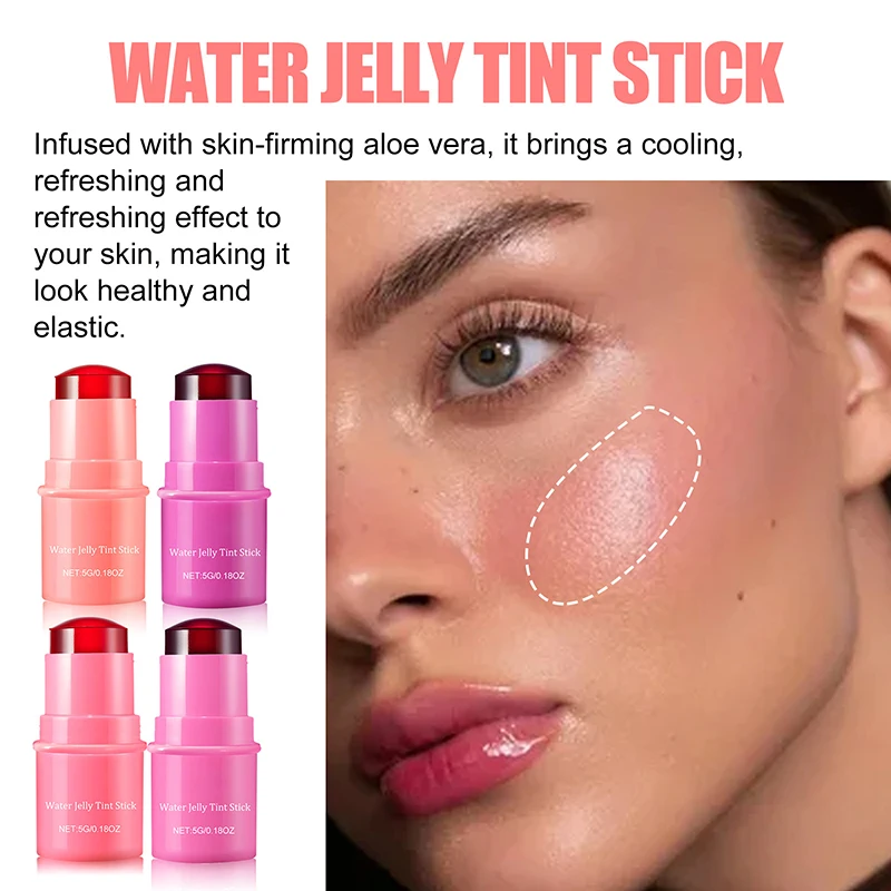 3-in-1 Jelly Cheek Lip Tinted Blush Stick Eye Coloring Lasting Brighten Matte Contour Durable And Not Easily Faded Cosmetics