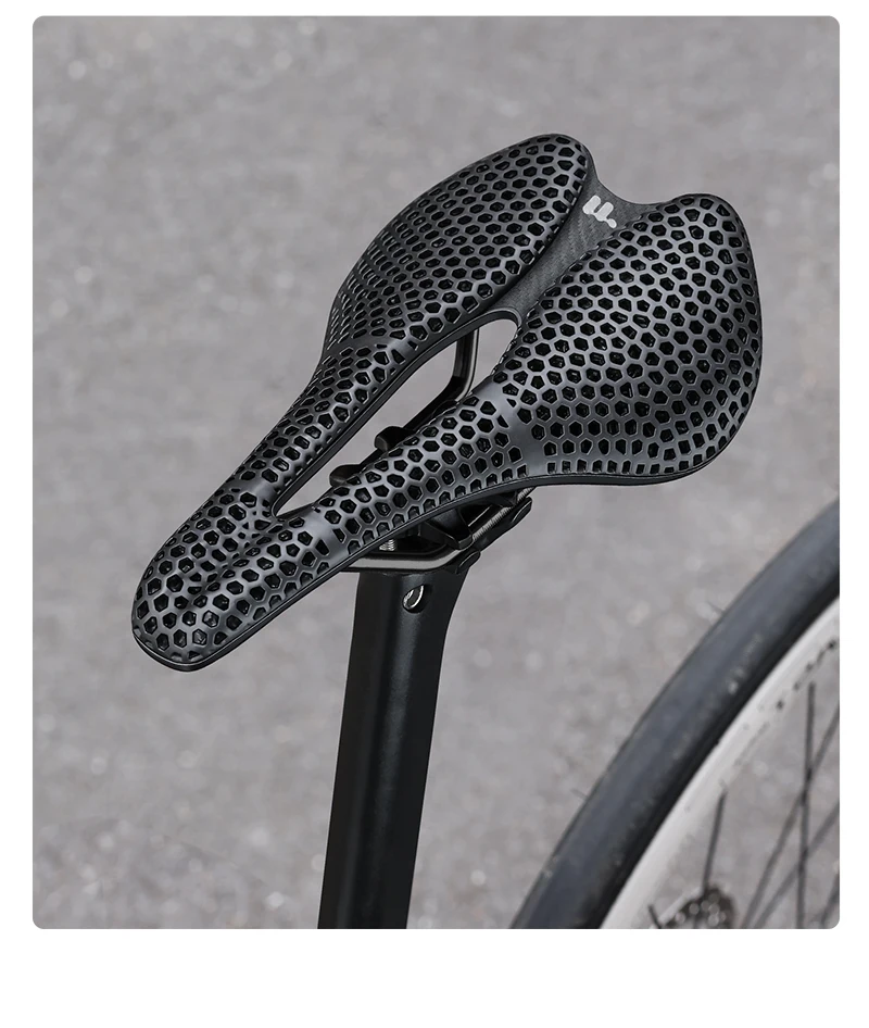 WEST BIKING 3D-Gedruckter Fahrradsattel T700 Carbonfaser Titan-Legierung Cr-Mo Sitzbügel Komfort-Polster für Rennräder 145/150mm – Detail 15