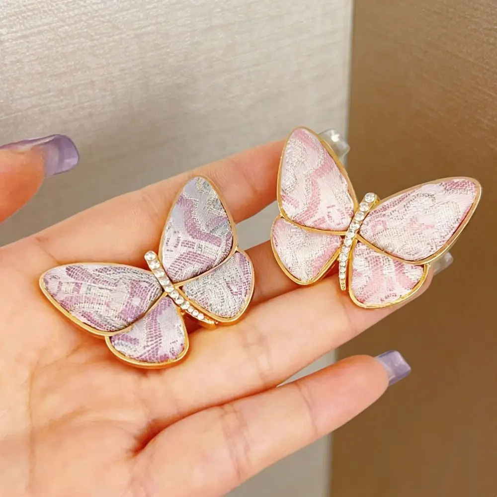 New Chinese Style Brocade Butterfly Brooch Exquisite Temperament Coat Pin Accessories DIY Gift Lapel Pin Jewelry Accessories