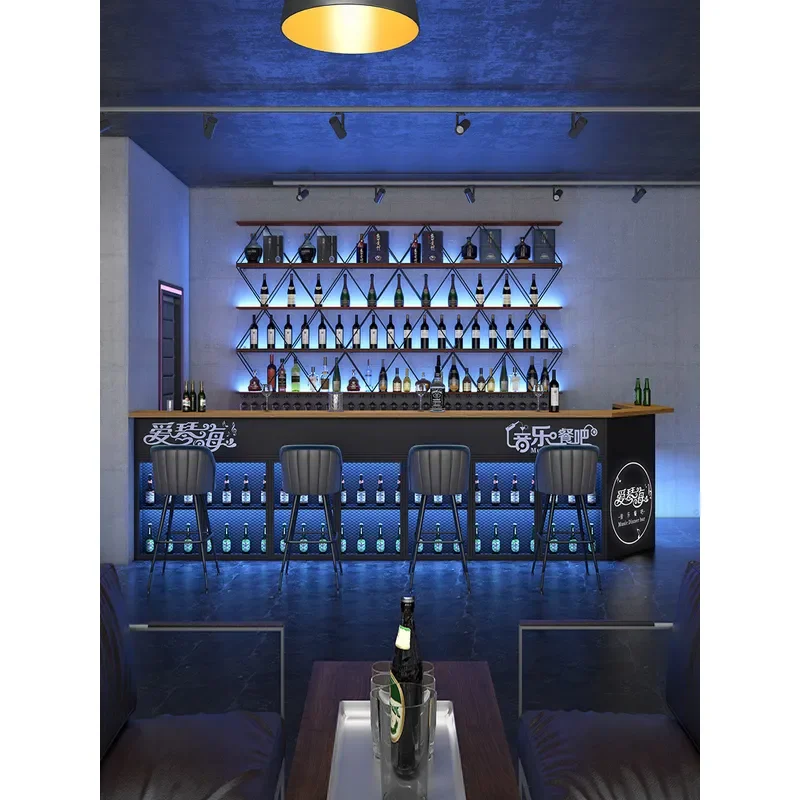 Industrial Retro Bar Table Clear Acrylic Counter for Cafe Billiard Hall Checkout Station Trendy Commercial Furniture