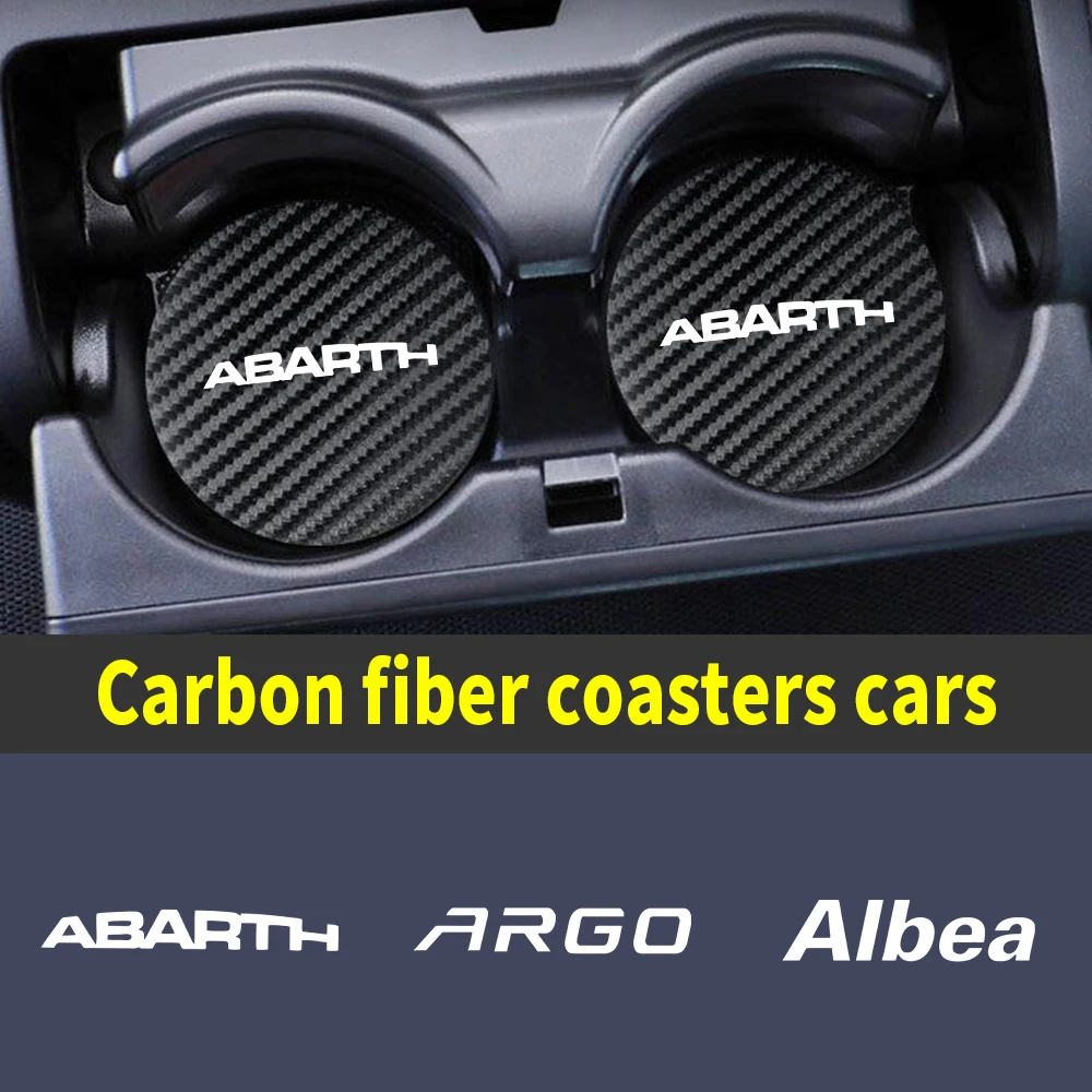 

Car Carbon Fiber Pattern Coaster Non Slip Water Cup Mat Anti-Dirt Pad For Fiat ABARTH 500 ARGO AIBEA CRONOS FREEMONT Idea