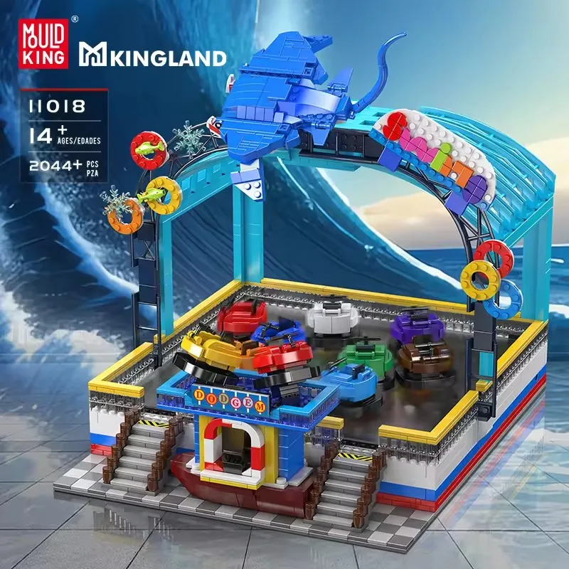 

Mold King 11018, лодки-бамперы, строительные блоки, сборка, парк развлечений, радиоуправляемые моторизованные кирпичи, игрушки для взрослых и детей, рождественские подарки