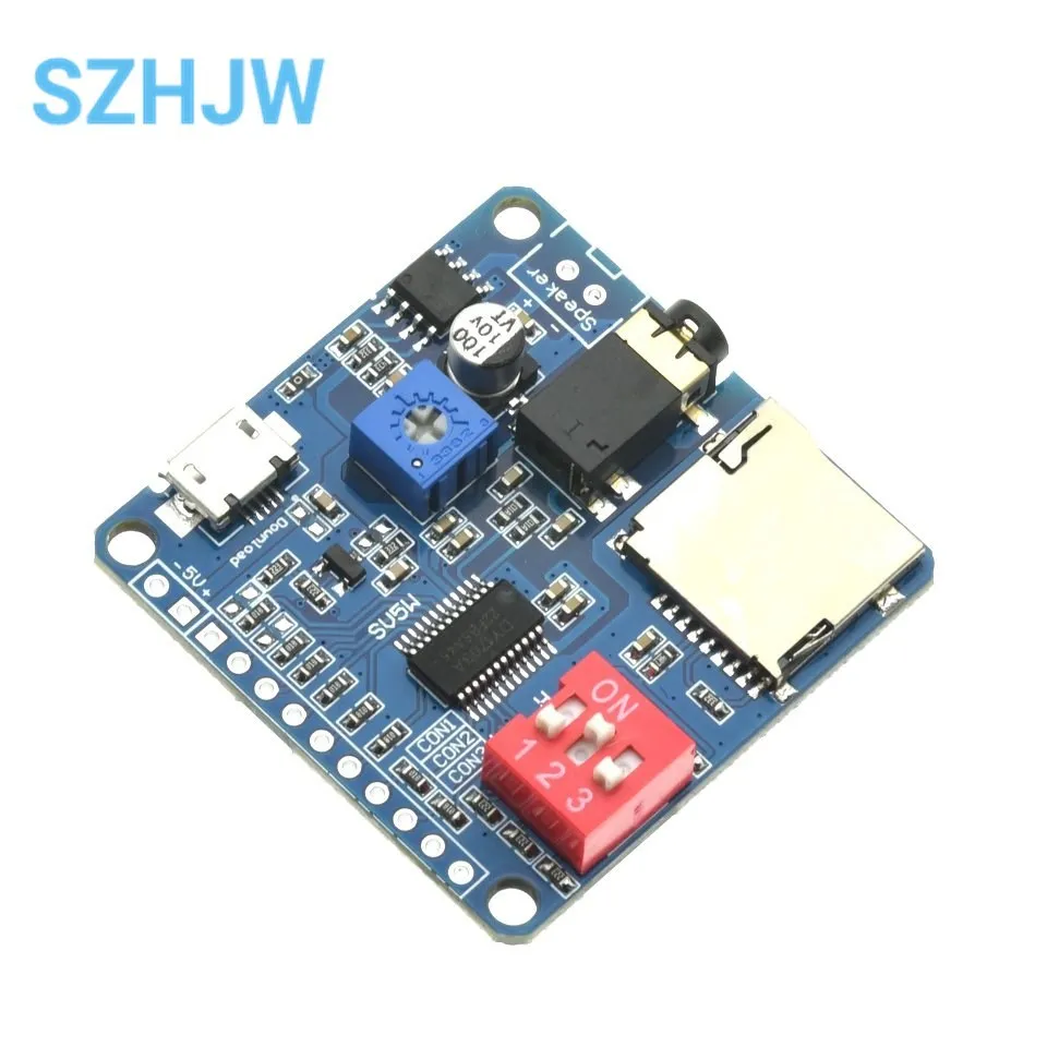 Voice Playback Module Board MP3 Music Player 5W MP3 Playback Serial Control SD/TF Card DY-SV5W