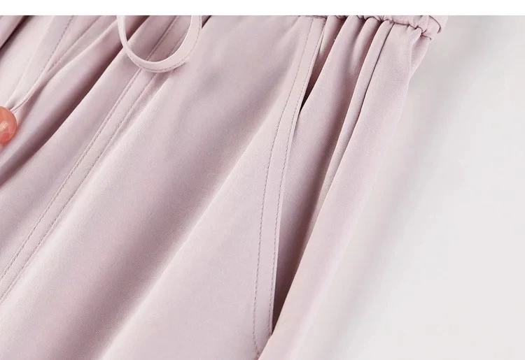 SENTUBILA Damen Sonnenschutz-Hose mit geradem Bein 2026 Sommer Rosa Lässige Pendler-Schlankheitshose mit Gürtel 162KA4017 – Detail 32