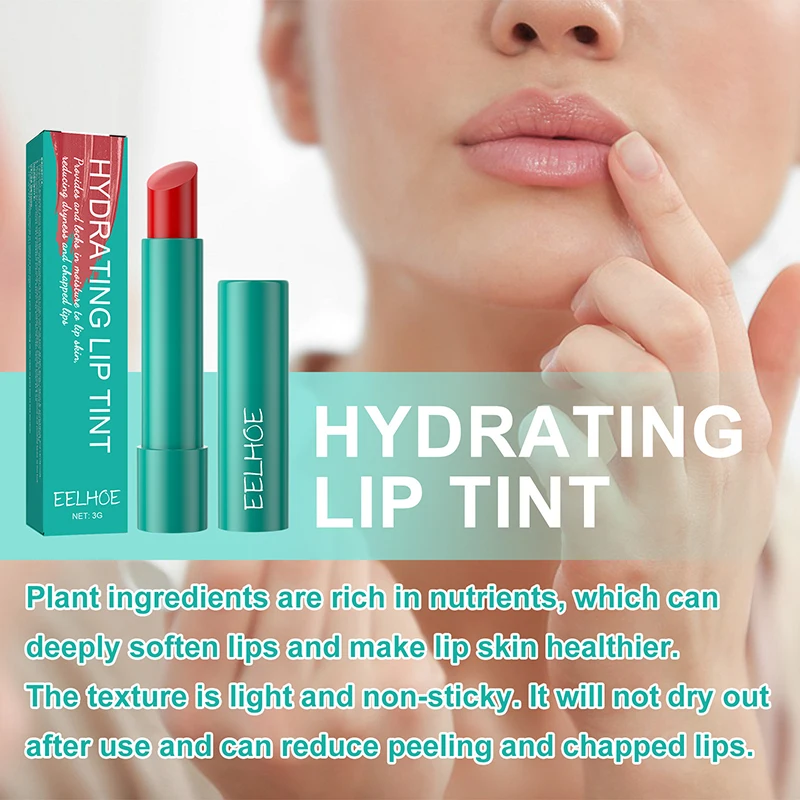 Lápiz labial hidratante potente, Pintalabios con agua, ingredientes naturales, tinte labial transparente, hidratante, no pegajoso y de larga duración