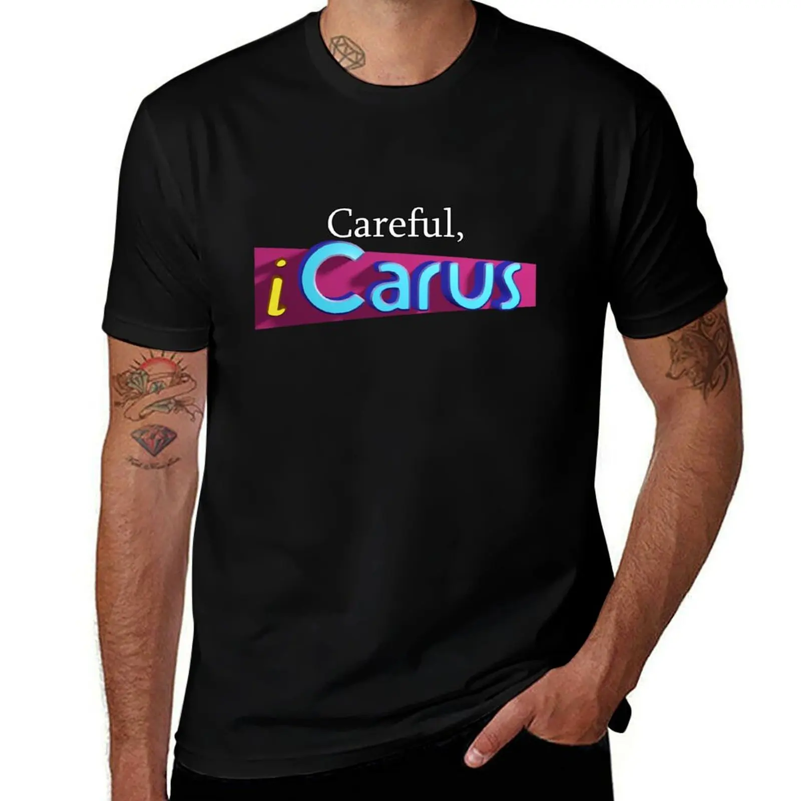 Careful, iCarus... T-Shirt Plus Size Basic Short Sleeve Top T-Shirt