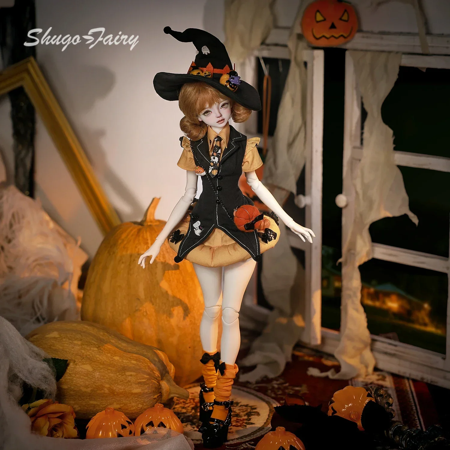 ShugaFairy Lynn 1/4 Bjd Doll Bariy Zucca di Halloween Costume Dressup Lolita Bambole con snodo sferico di alta qualità