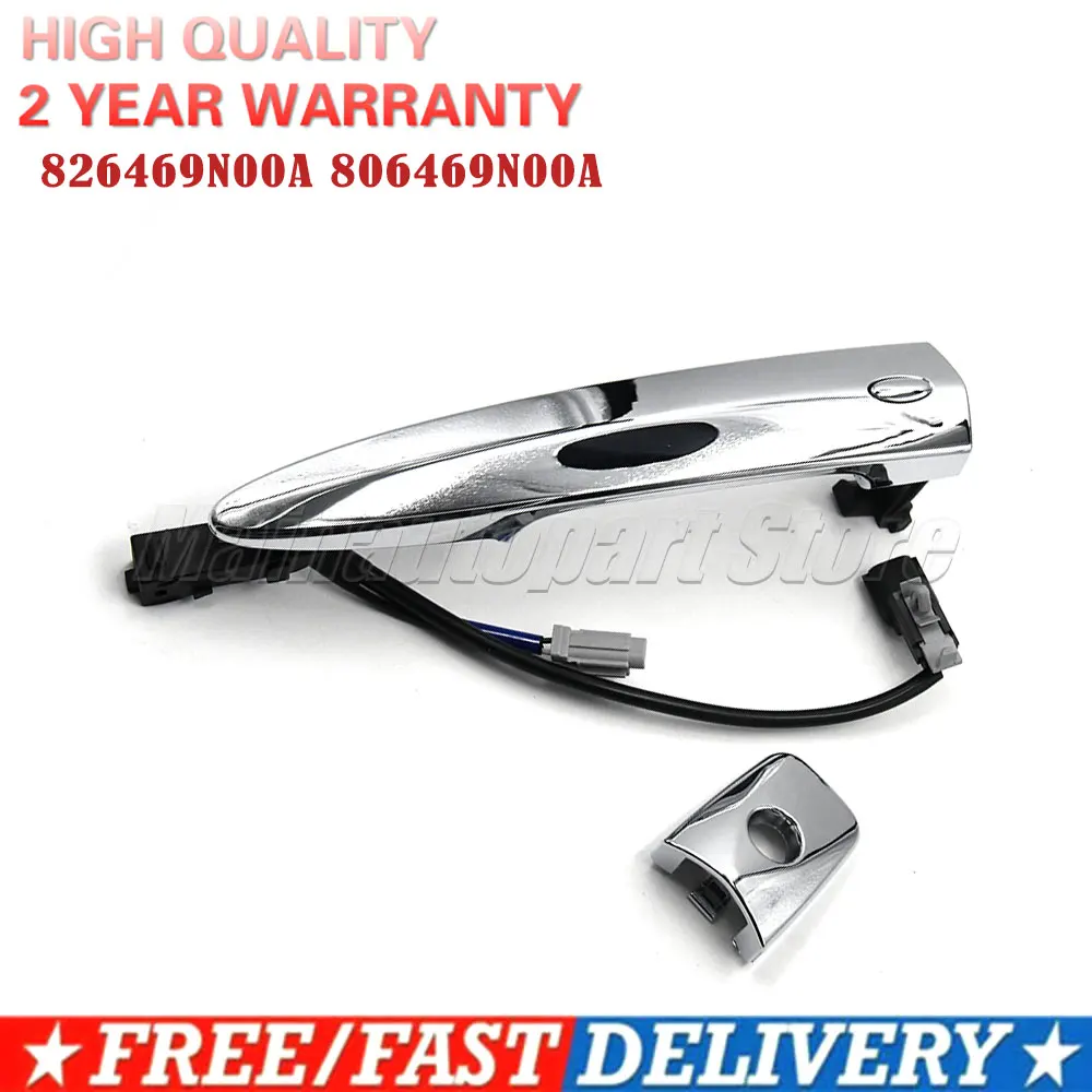 

806469N00A Car Front Chrome Exterior Door Handles Silver ABS 826469N00A 806451AA0A For Nissan Leaf Maxima Murano Sentra