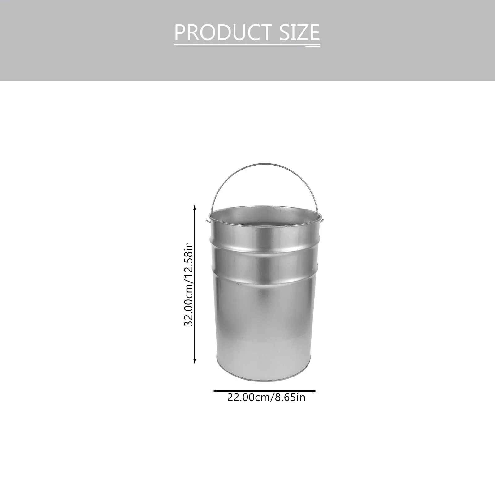 سلة المهملات الخارجية لعلب القمامة، دلاء معدنية خارجية، سلة قمامة للتخزين بمقبض #5