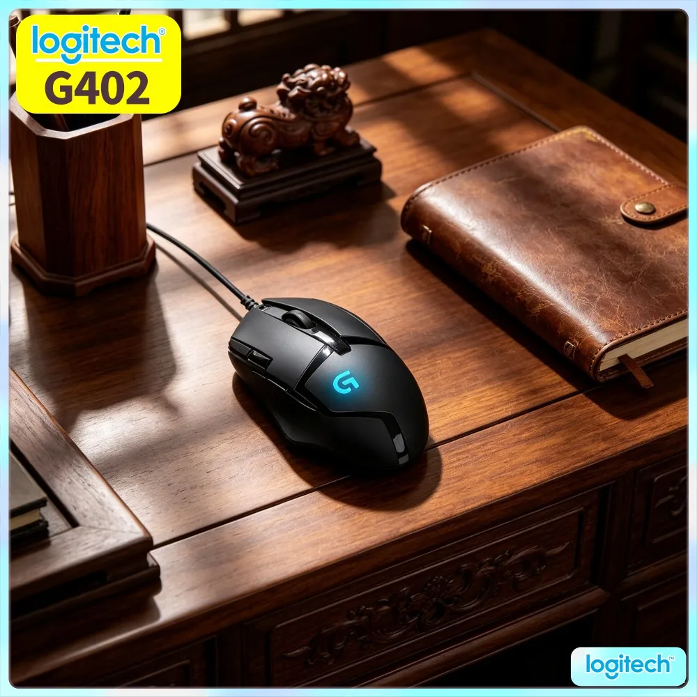 Logitech G402 Hyperion Fury Gaming Mouse Delta‑Zero Optical Hardware 20M Mechanical Clicks For Home PC Game Hobby Players