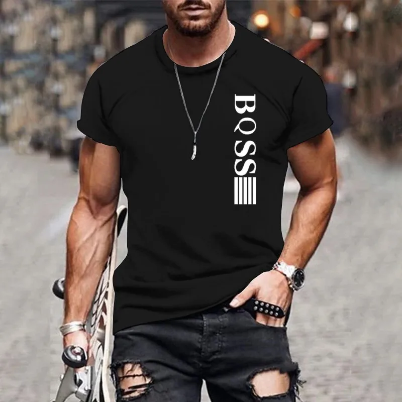 Camiseta de moda de verano para hombre, camisa de manga corta con estampado degradado 3D, estilo callejero, cuello redondo