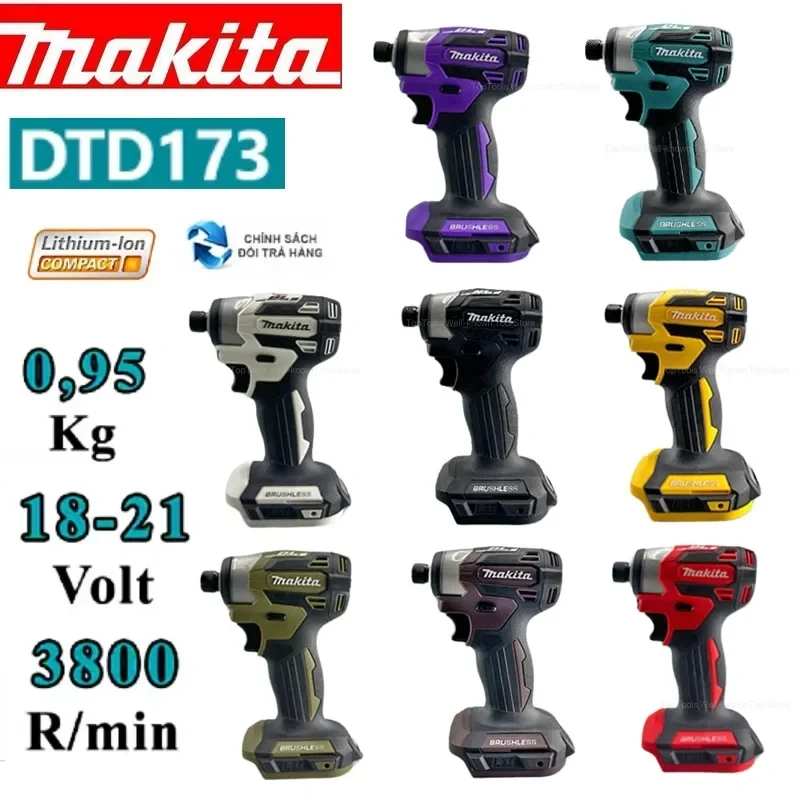 

Дрель ударная Makita DTD173 аккумуляторная, 18 в, LXT BL, 180 Н · м