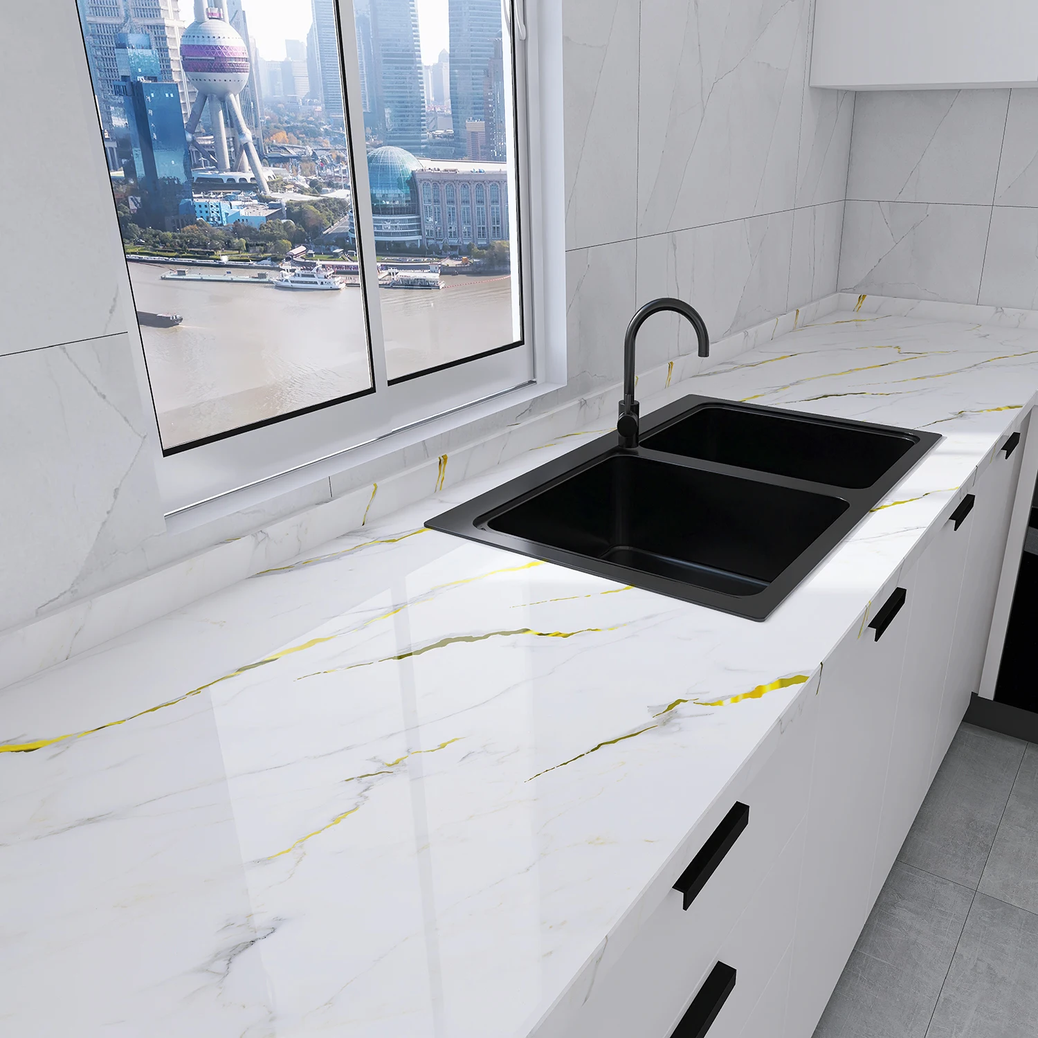 Kitchen Stove Oil-Proof Sticker High Temperature Resistant Self-Adhesive Wallpaper Countertop And Cabinet Oil Fume Sticker.