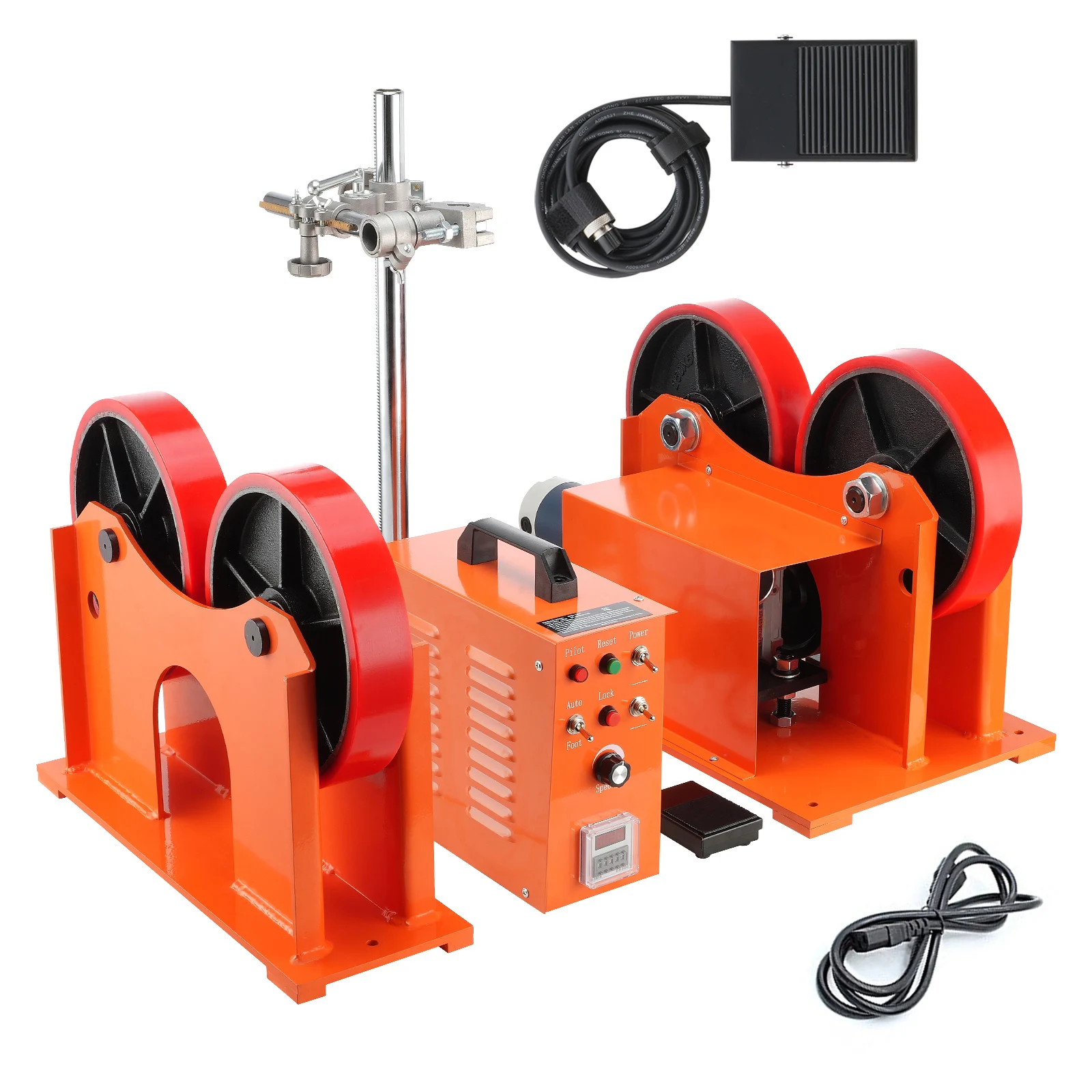 

SucceBuy Welding Positioner Turning Rolls Linkage Roller 1000KG Loading Welding Turning Rotary Torch Stand for Welding Equipment