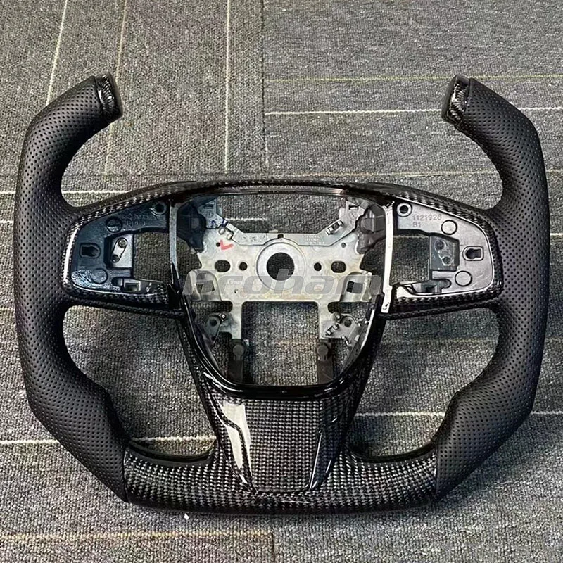 Aroham Pilot Carbon Fiber Steering Wheel For Honda Civic 10th Gen 2016 2017 2018 2019 2020 2021 Type-R