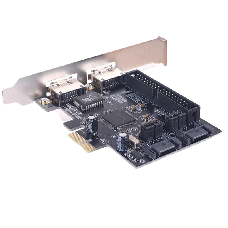 

1 Piece SATA IDE PCI E Adapter Card PCI E To SATA 2.0 + IDE ESATA X2 Combo Adapter Converter RAID Controller