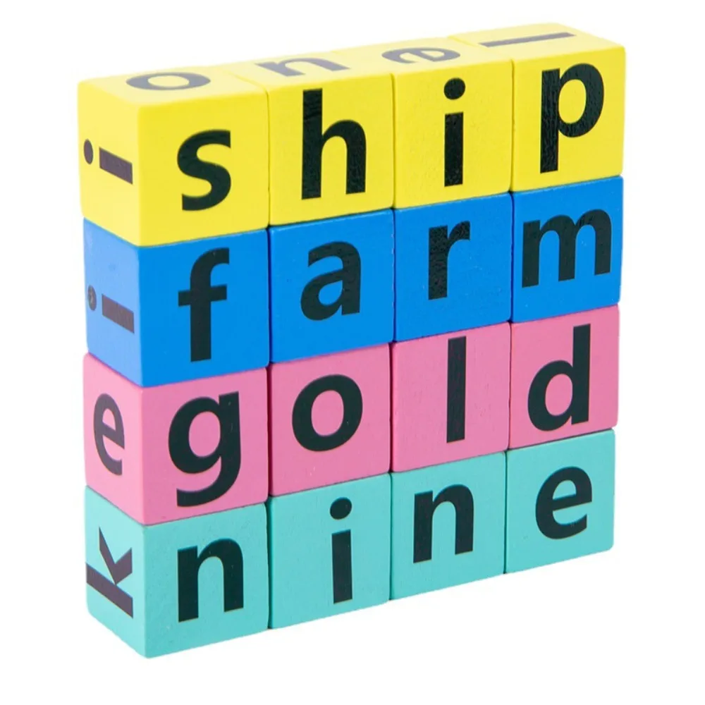 Learning Cards Letter Learning Matching Game Wooden Puzzle Game English Words Card Letter Spelling Block Alphabet Spelling Game