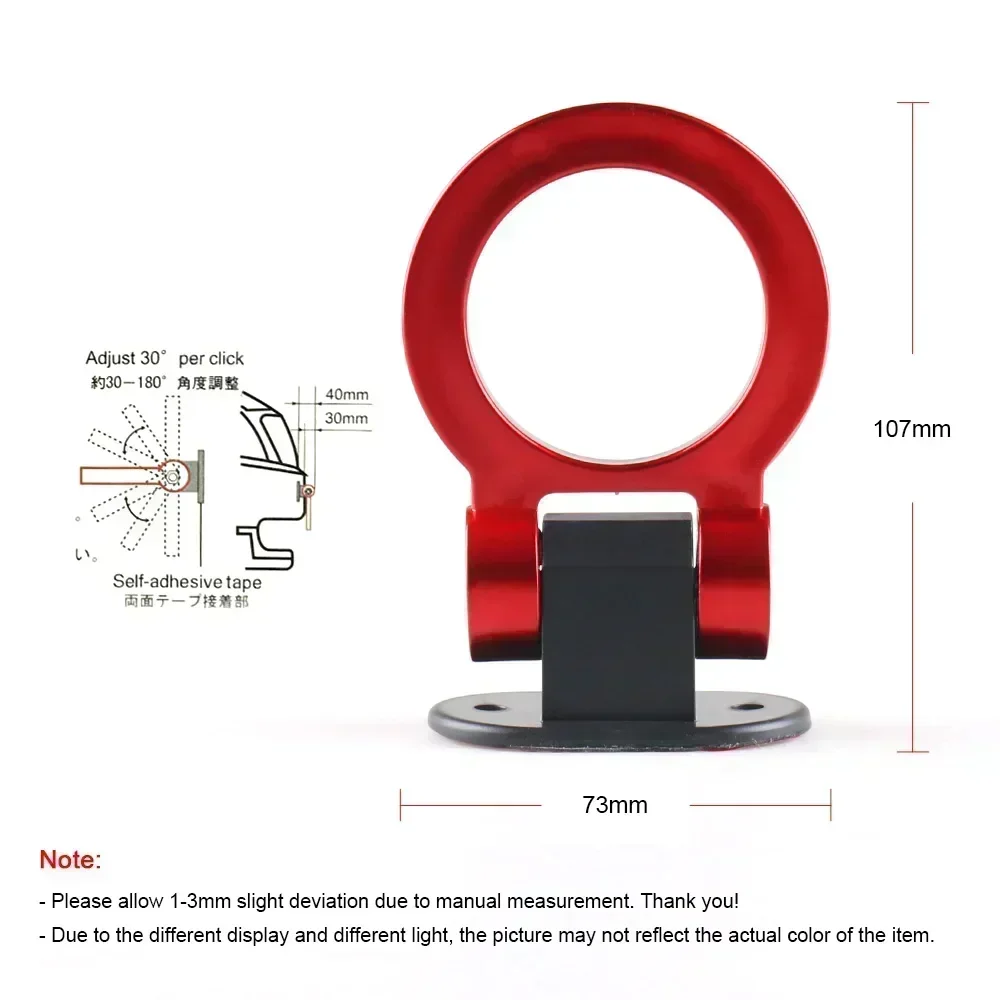 1PC Universal Circular Trailer Hook for Automobiles.The Front and Rear Towing Hooks Are Easy to Install with Bumper Towing Parts