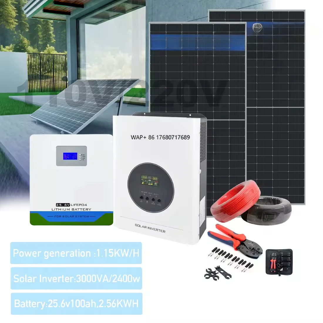 

Hybrid Solar Inverter 120V/240V 5Kw to 10Kw Split Phase Low Frequency MPPT Charge Controller for Home Use