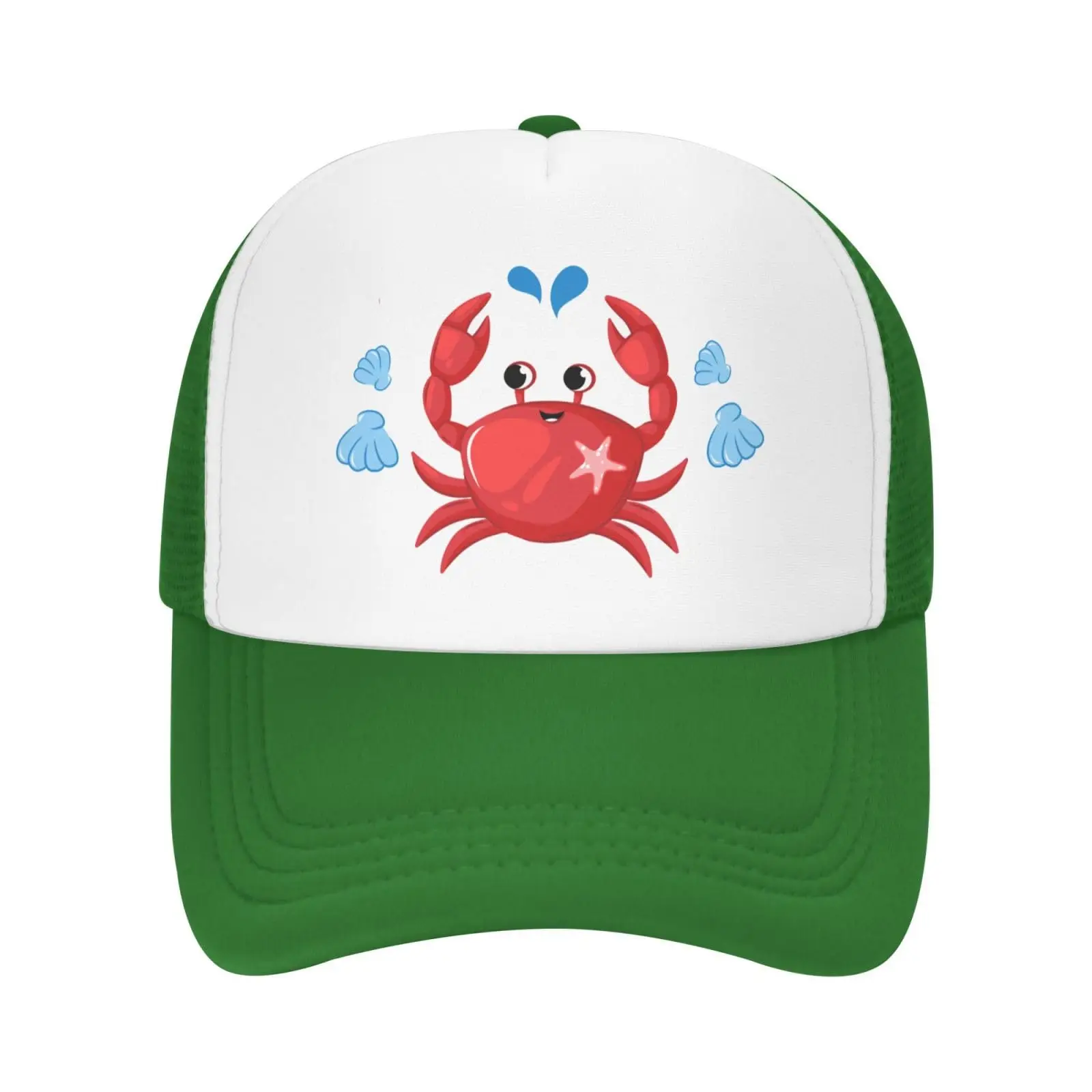 Mesh Dad Hat Adjustable Washed Cute Crabs Shells Starfish Baseball Dad Cap Funny Distressed Ball Trucker Cap for Women Men