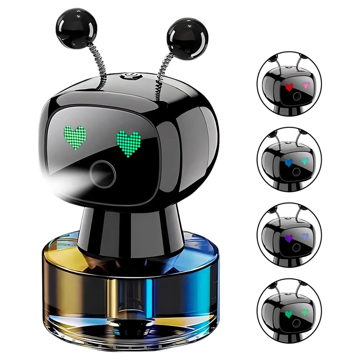 Smart Fashion Cute Robot Car Purificatore d'aria Ornamenti per auto Home Office Macchina per aromaterapia