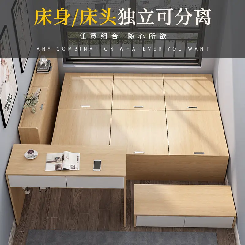 [مجموعة 57,000] الآن قم بعمل شقة صغيرة بسيطة وسرير مفرد من حصير التاتامي وصندوق مرتفع متكامل متعدد الوظائف