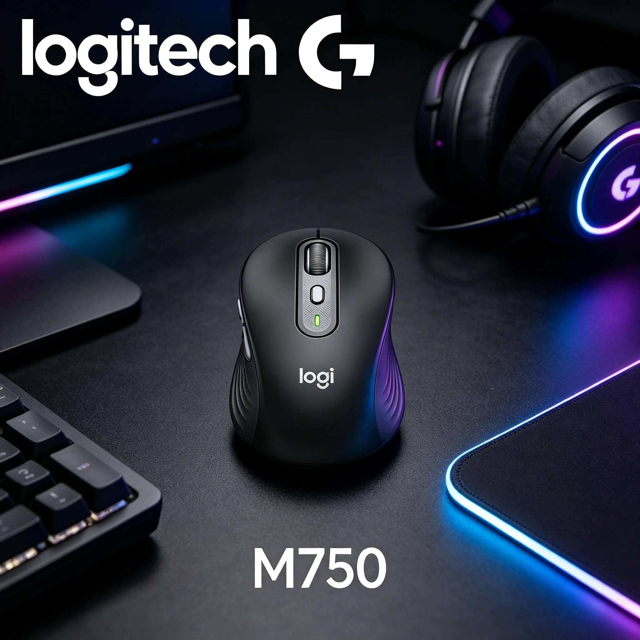 Logitech M750 Bluetooth Wireless Mouse Energy‑Saving Design Ultra‑Long Standby Time For Home Study And Business Office Use