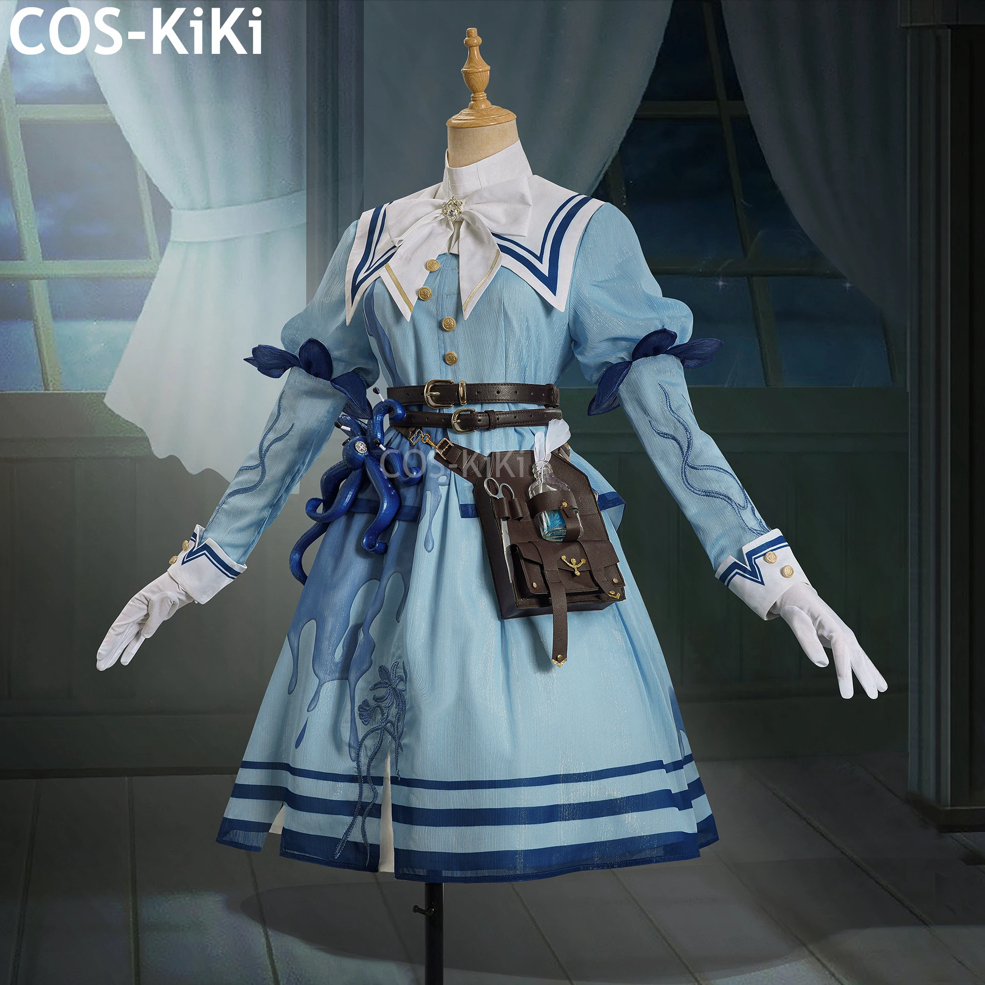 COS-KiKi Identity V Emily Dyer Doctor Preserved Flower Game Suit Nifty Lovely Cosplay Costume Halloween Party Role Play Outfit