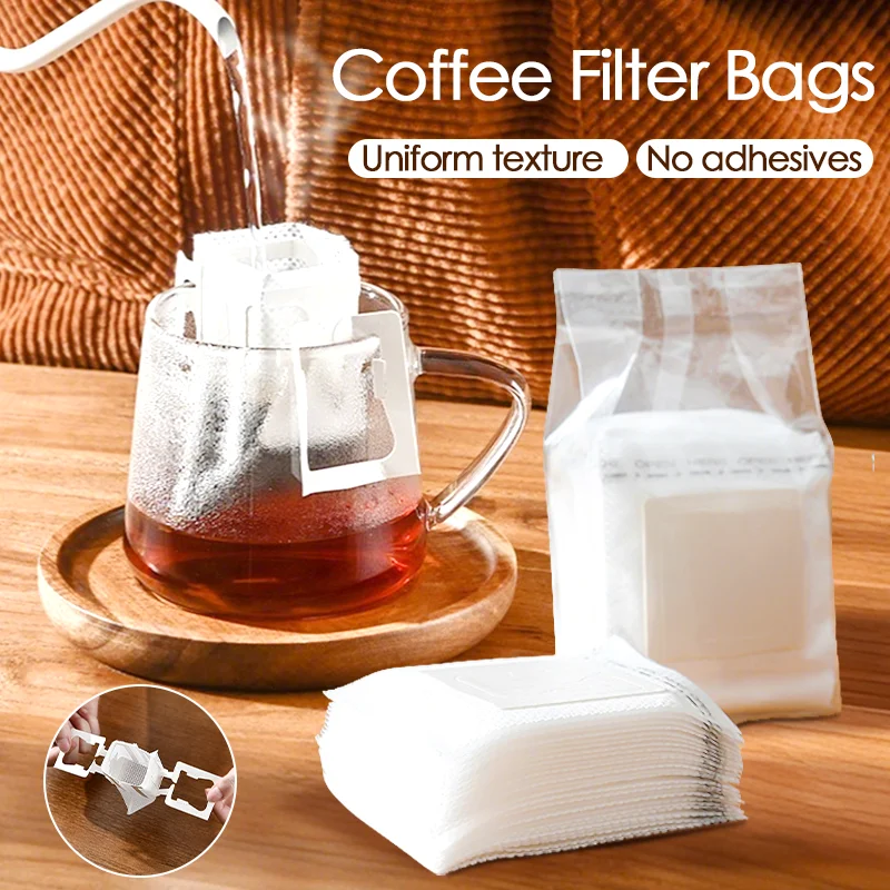 25-200 pz Sacchetti di Carta per Filtro per Caffè Filtro per Caffè Portatile Usa E Getta Appeso Orecchio Caffè Espresso Accessori Strumento per il Tè
