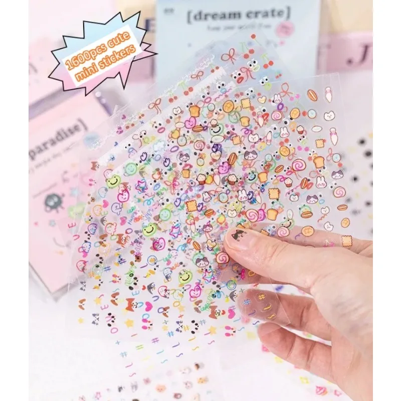 

24 Sheets/pack Clear PET Die-cut Mini Stickers Dream Weaving Workshop Series Ins Cute Deco Materials for DIY Scrapbooking