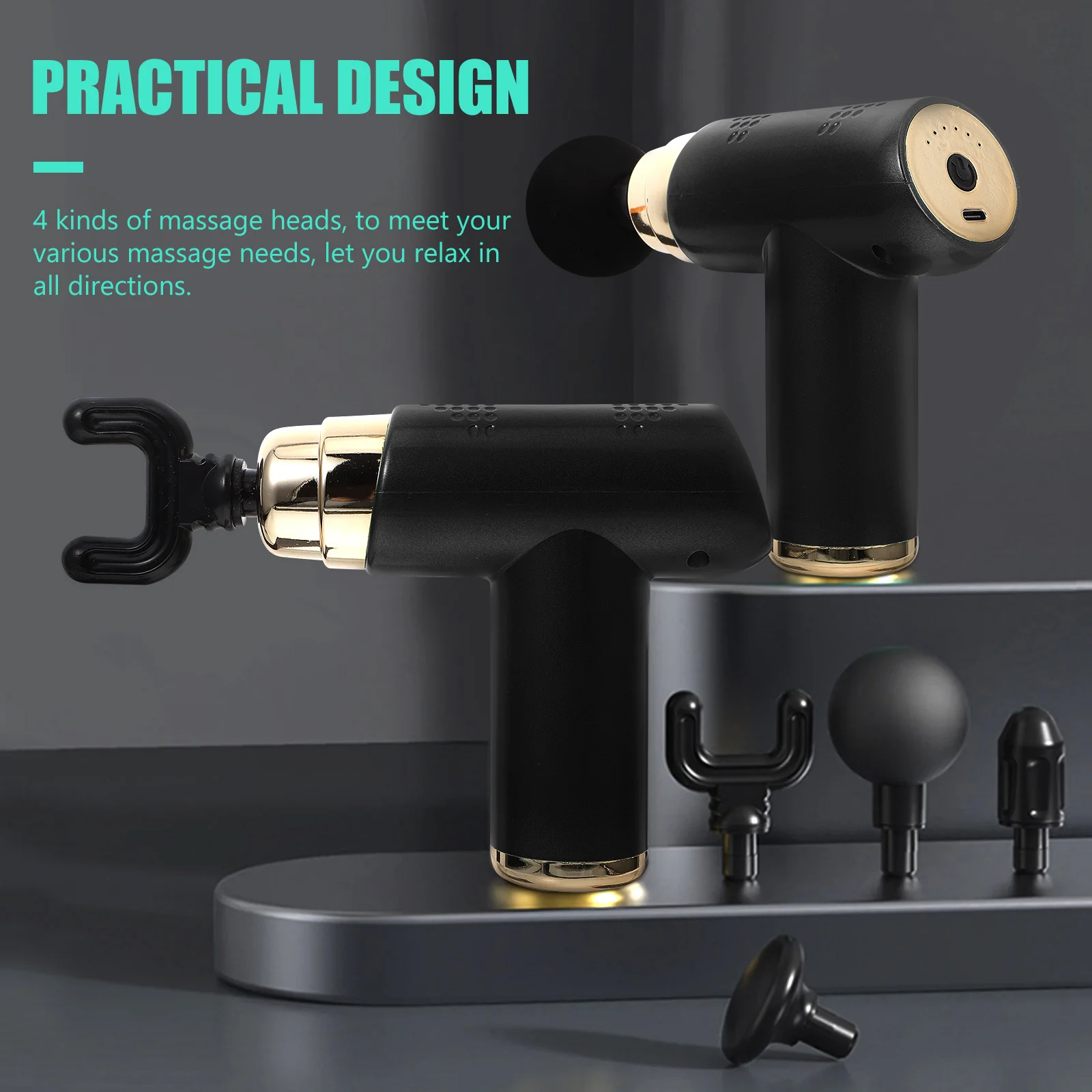 

1Set Electrical Fascia Massager 6-Level Percussion Therapy Mini Muscle Massager for Full Body Relief Smooth Handheld Design