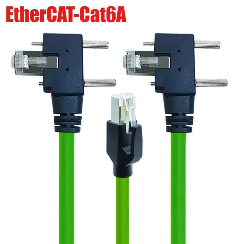 Cat6a SFTP RJ45 Lock Cable EtherCAT Servo Drag Chain High Flex Shielded Ethernet Wire Industrial Gigabit Network Cord 0.3m 3m 5m