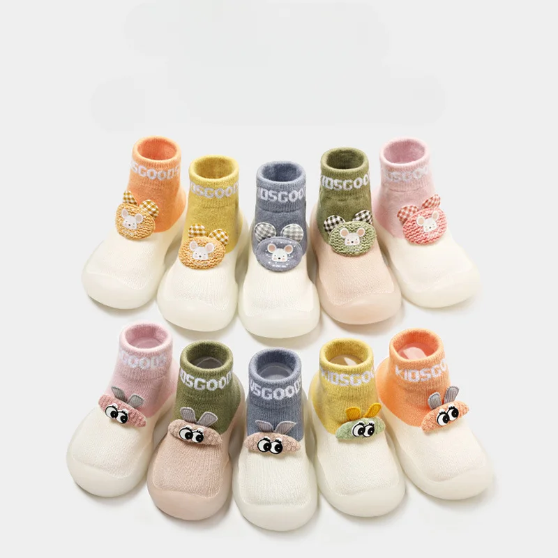 

Baby Sock Shoes Nonslip Floor Socks Shoes High Socks Keep Warm Baby Girl Soft Rubber Sole Infant Baby Toddler Sock Shoes