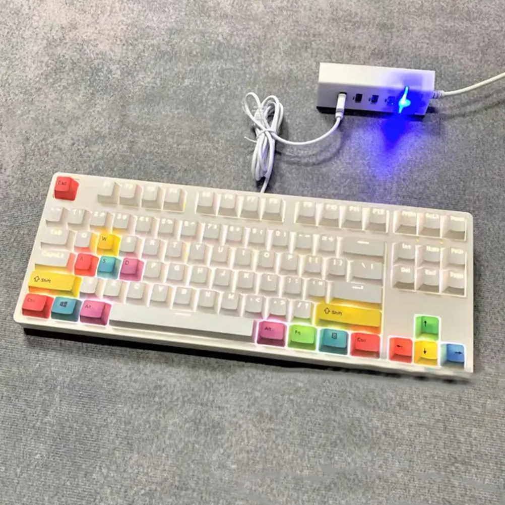 

1Set Colorful Keyboard Keycap Bright Unique Personalized Mechanical Key Caps Easy Install Remove Office School Supplies Keyboard