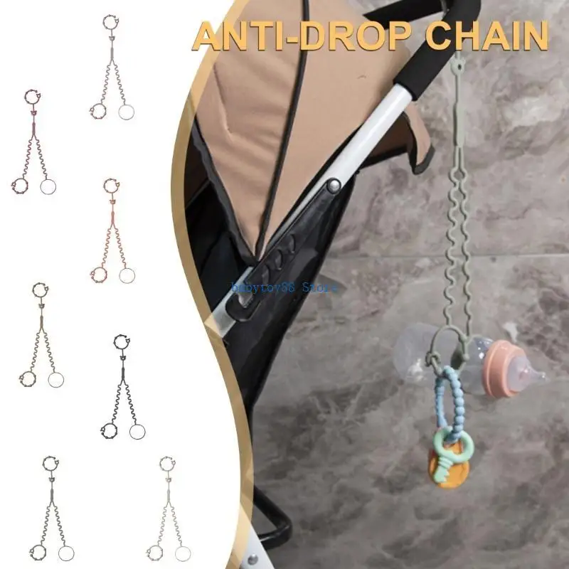 

Y4UD Silicone 2 in 1 Pacifier Clip & Toy Holders Baby Cup Catcher Infant Teether Clip