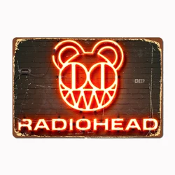 Insegne al Neon Radiohead Metal Sign Cinema Kitchen Cinema crea Wall Decor Tin Sign Poster Retro Cave Home Tavern