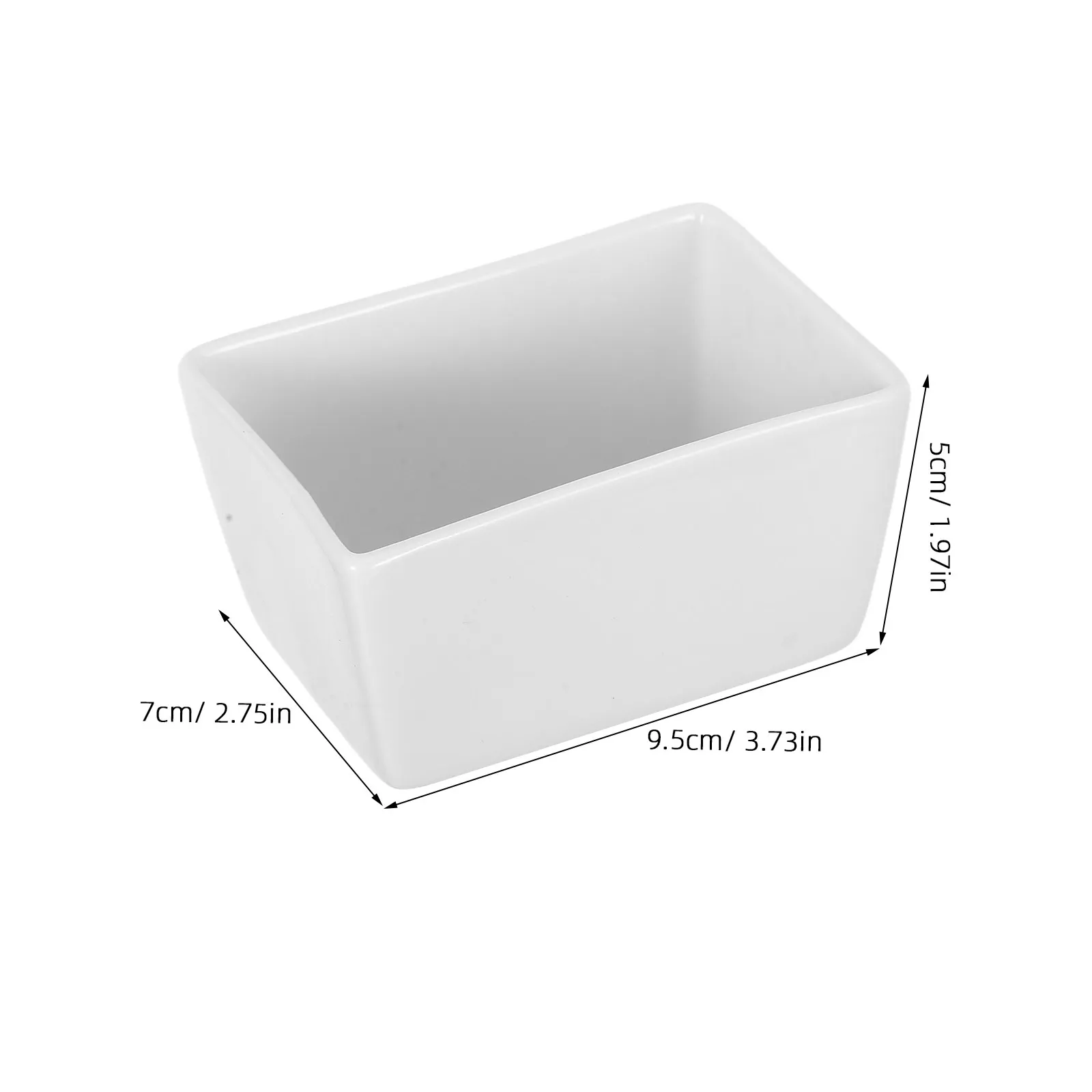 2Pcs Rectangular Ceramic Sugar Container White Sugar Jar for Cubes Coffee Station Kitchen Canister Candy Bowl Farmhouse Style
