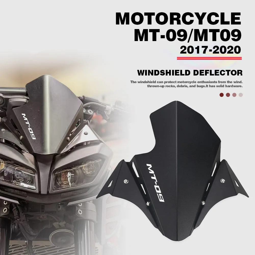 

Motorcycle Front Windscreen For Yamaha MT-09/MT09 2017-2018-2019-2020 Wind Screen Deflectors Windshield Accessories MT 09 2019