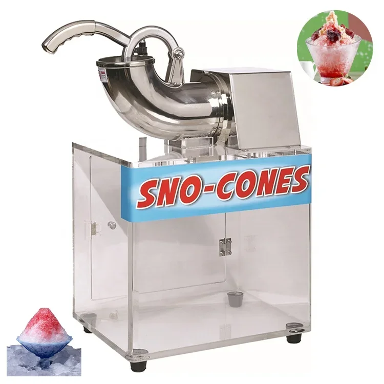 

Commercial Electric Ice Shaver Crusher Snow Cone Making Machine Stainless Steel Shaved Ice Maker With Fining Crushing Effect