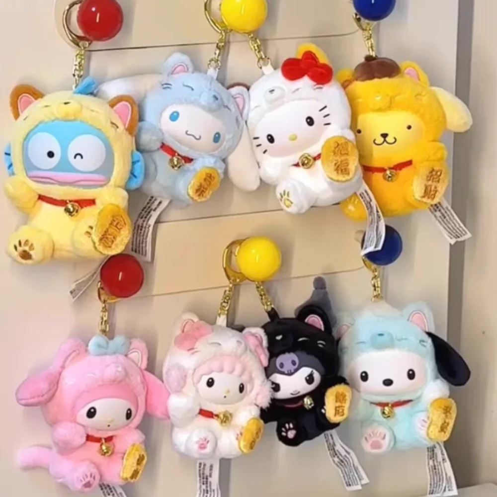 

Genuine New Hellokitty Lucky Cat Series Vinyl Plush Blind Box Cute Bag Pendant Figurine Doll Mystery Box Trendy Toys New Year Gi