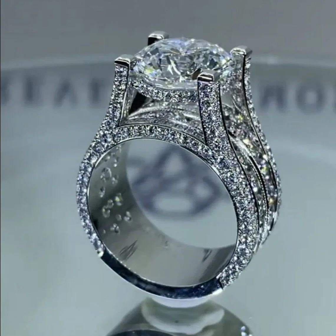 S925 Sterling Silver Ring New High Carbon Diamond Engagement Ring Wedding Anniversary Eternal Heart Ring For Women