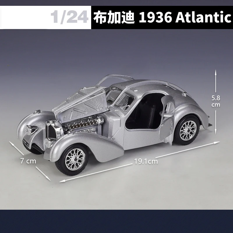1:24 Bugatti Atlantic 1936 modello di auto in lega diecast e veicoli giocattolo raccolgono auto giocattolo ragazzo regali di compleanno
