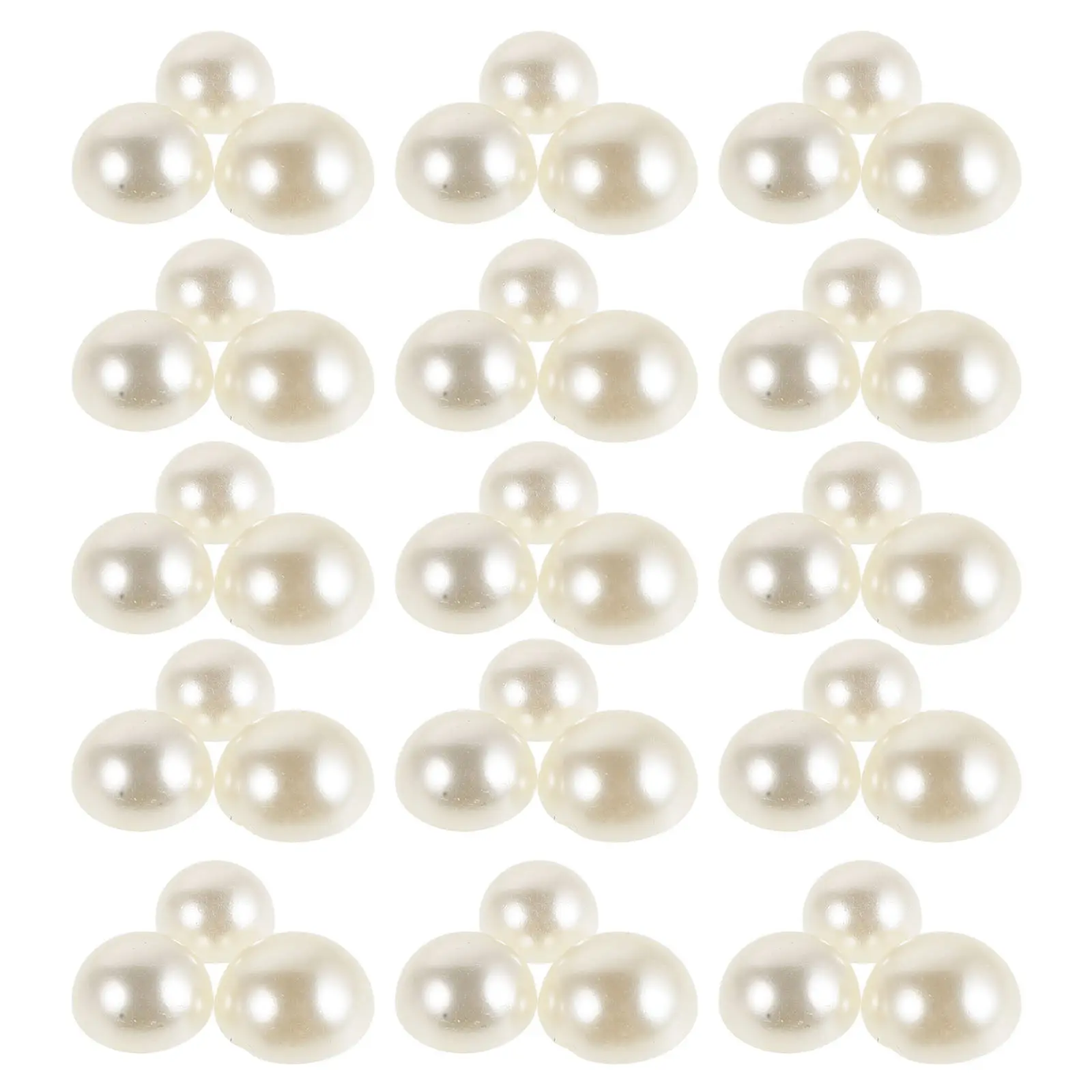 1Set Half Round Flat Back Faux Pearls 3 Sizes Scrapbooking Craft Nails Decorations Embellishments Flat Back Embellishments