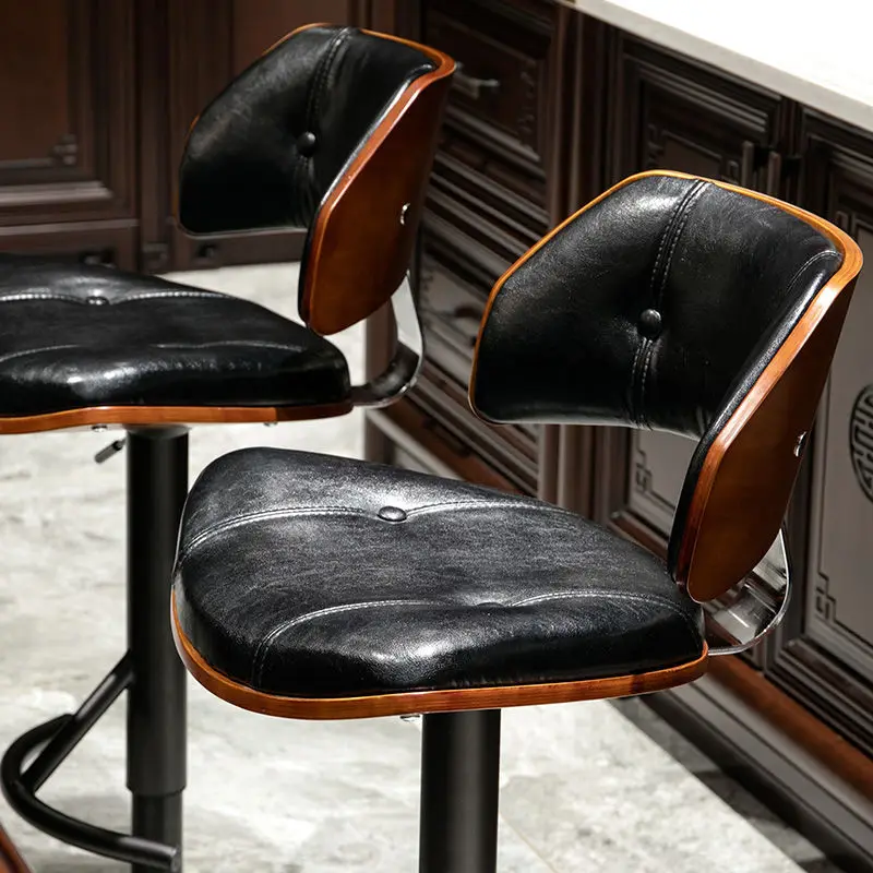 &c European Lift Chair Rotating Bar Chair Simple Home Backrest High Stool Cash Register