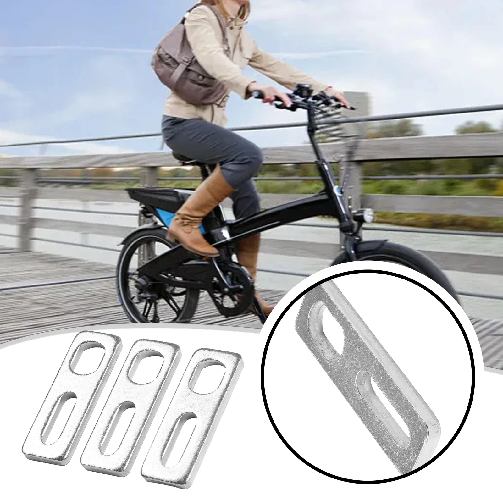 Tampons de protection d'extracteur arrière de moteur de vélo électrique, plaque anti-rotation à double trou, accessoires de remplacement, 3 pièces