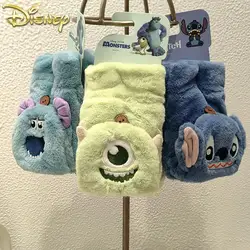 Guanti per bambini Disney Stitch guanti antivento per cartoni animati Kawaii Stitch ragazzi ragazze sport all'aria aperta guanti caldi abbigliamento invernale natalizio