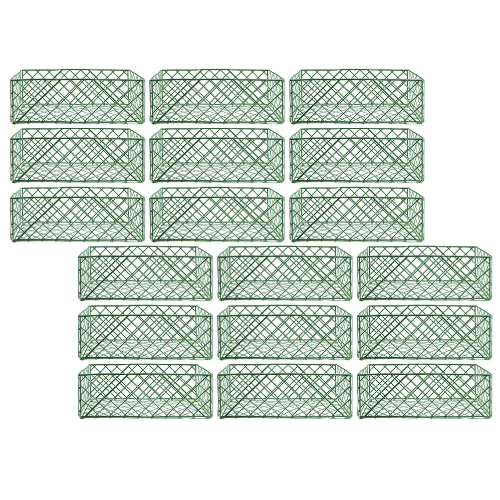 

20pcs Floral Mud Holder Green Plastic Flower Arrangement Supplies Sponge Blocks Fixation Net Wedding Decor Accessories