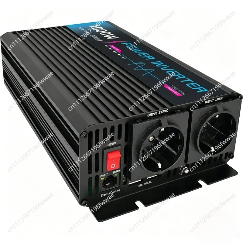 For 2000W Pure Sine Wave Power Inverter 230V EU Socket Car Converter 12V 24V to 230V Voltage Transformer