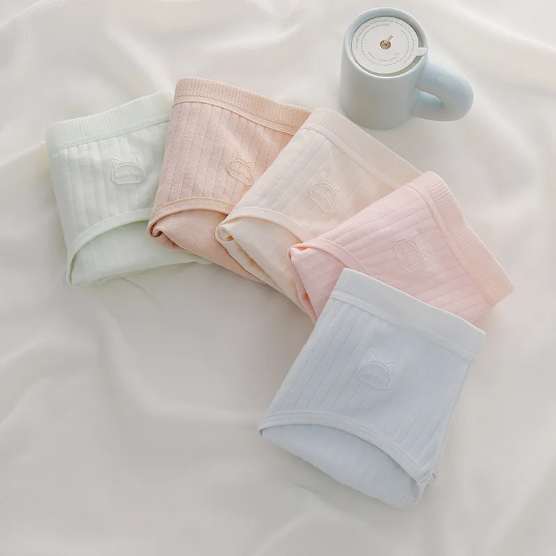 الفتيات الملابس الداخلية 6 قطعة/الوحدة سراويل منتصف الخصر ملخصات فتاة شابة المراهقين السراويل الأطفال الطلاب الصلبة M L XL